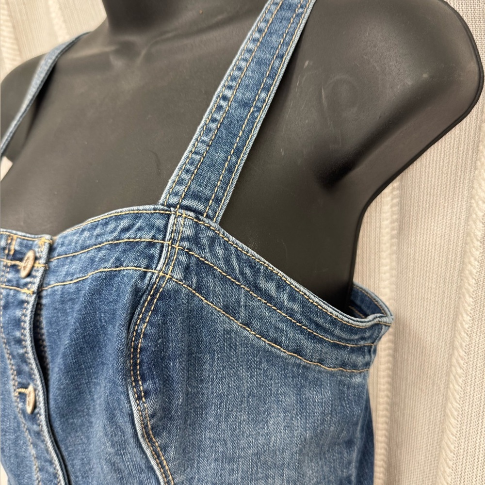 Hollister‎ Blue Denim Mini Dress with Adjustable Straps Size S - Picture 2 of 9